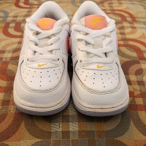 Nike Force 1 Low TD 'White Coral Chalk'  FJ3486-100 Size 7c